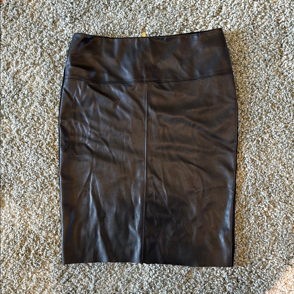 Michael kohrs  Black Leather Pencil Skirt small NWOT